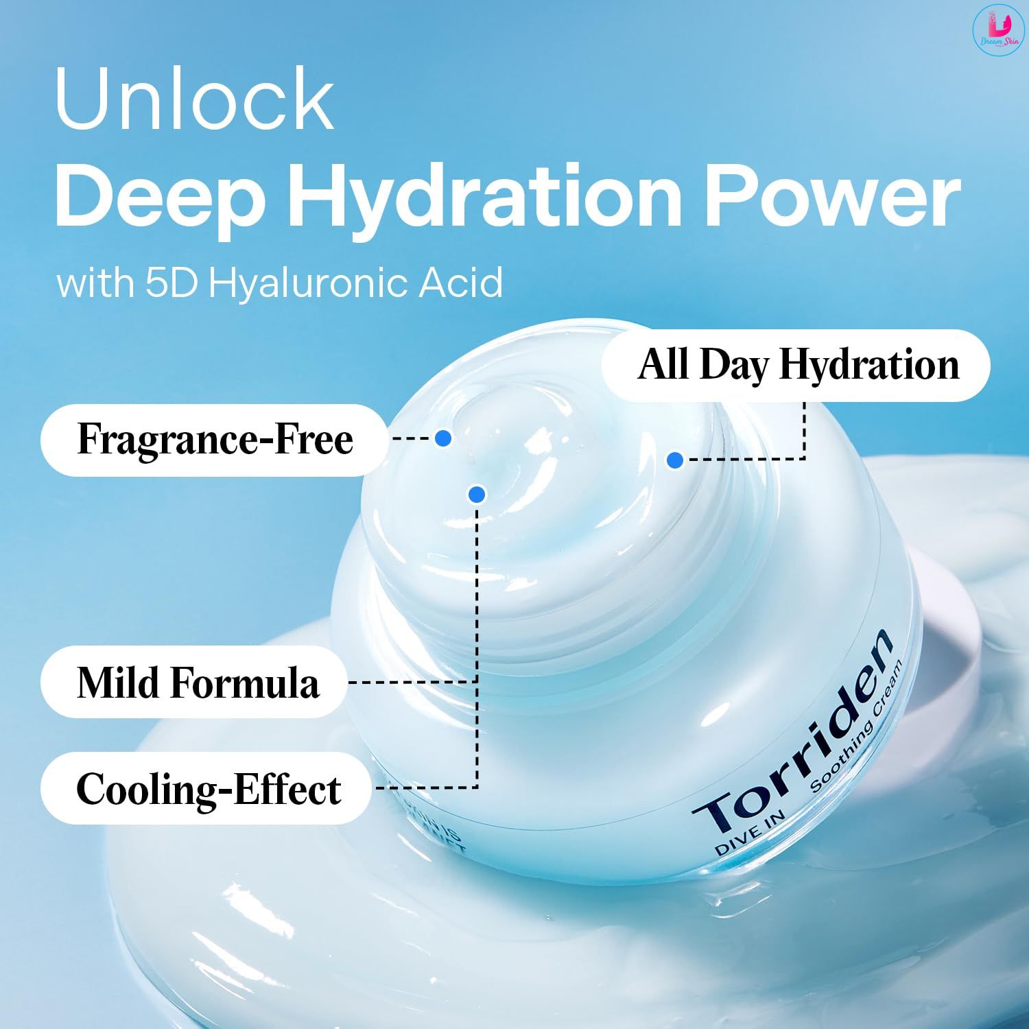 Torriden Dive-In Low Molecular Hyaluronic Acid Soothing Cream 100ml